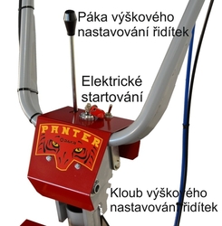 Sestava DAKR Panter FD-3 500 cm3 + s řízenou sedačkou BPR a dvounožovým mulčovačem M 121