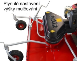 Sestava DAKR Panter FD-3 500 cm3 + s řízenou sedačkou BPR a dvounožovým mulčovačem M 121