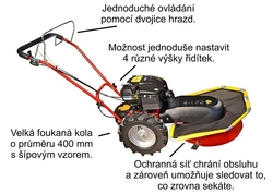 Stavebnicová bubnová sekačka DAKR TEKTON  InStart- elektrostartér