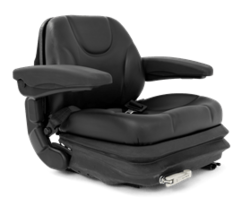 Celoodpružené sedadlo Grammer®
Prémiové sedadlo komerční kvality s nízkoprofilovým odpružením a rychlým nastavením hmotnosti. Široké ergonomické sedadlo a výškově a úhlově nastavitelné područky poskytují tělu velkou oporu. Vybaveno automatickým zatahovacím bezpečnostním pásem a bederní opěrkou pro citlivou bederní oblast. 